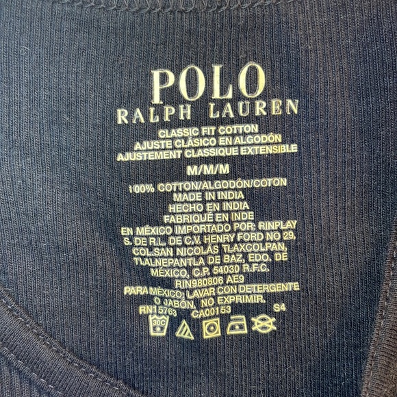 Polo Ralph Lauren black ribbed tank top size medium - Picture 5 of 5